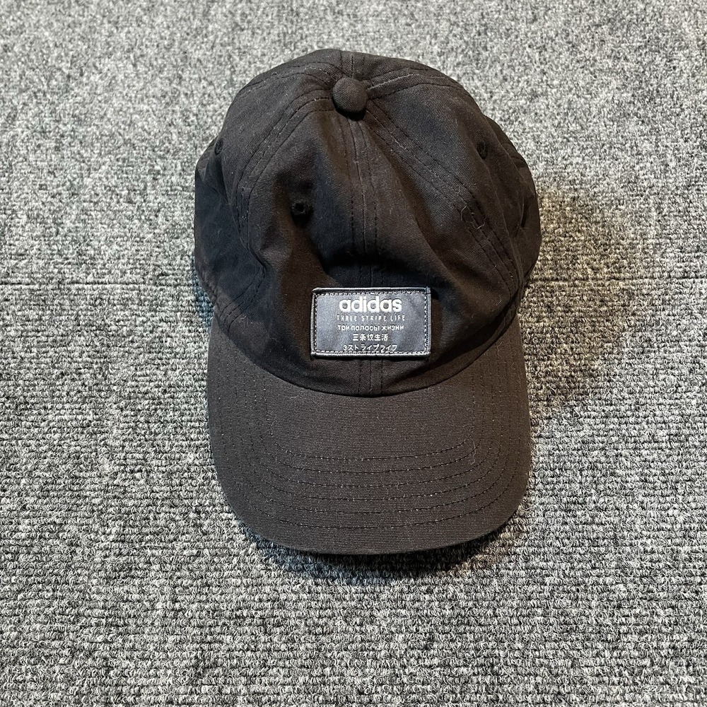 Adidas Three Stripe Life Climalite Strapback Adjustable Hat Cap Unisex Black